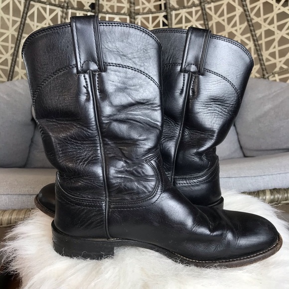 Justin Boots Shoes - Justin Mid Length Boots - Black